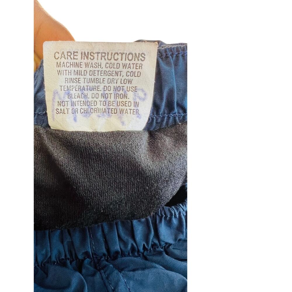 🔵 USAF Air Force PT Shorts Vintage Blue Nylon Reflective 90s Military - Picture 3 of 4